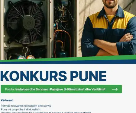 Instalues dhe Serviser të Pajisjeve të Klimatizimit dhe Ventilimit!